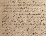 Eksempel på gotisk håndskrift ca. 1840