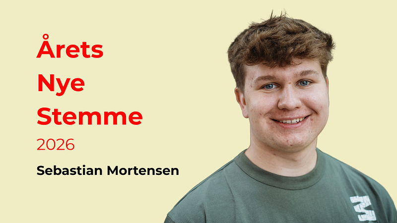Sebastian Mortensen er Årets Nye Stemme 2026